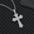 Wholesale Cubic Zircon Hip Hop Cross Pendant Necklace 24in