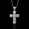 Wholesale Cubic Zircon Hip Hop Cross Pendant Necklace 24in