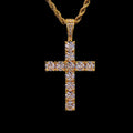 Wholesale Cubic Zircon Hip Hop Cross Pendant Necklace 24in