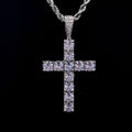 Wholesale Cubic Zircon Hip Hop Cross Pendant Necklace 24in