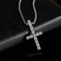 Wholesale Cubic Zircon Hip Hop Cross Pendant Necklace 24in