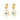 Planet Element Vintage Fritillaria Pendant Blue Turquoise Inlay 18K Gold Plated Stainless Steel Girls' Jewelry Fashion Earrings WAN4 Jewelry