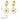 Planet Element Vintage Fritillaria Pendant Blue Turquoise Inlay 18K Gold Plated Stainless Steel Girls' Jewelry Fashion Earrings WAN4 Jewelry