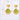 Women's 18K Gold Sunflower Inlaid Green Stone Environmentally Friendly Non-Fading Stainless Fashion Jewelry Pendant Earrings WAN4 Jewelry