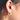 Jewelry wholesale Geometric shaped Narrow Fritillaria Inlaid Hollow Design Hoop Earrings