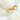 Jewelry wholesale Luxury 18K Gold Plated Stainless Steel Flat Round Shell Rings