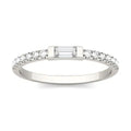 Jewelry wholesale Wholesale Moissanite D/VVS1 Emerald Cut Bezel-Set Pavé Shoulder Engagement Ring – 18K White Gold Vermeil on 925 Silver, GRA Certified