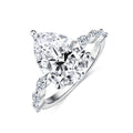 Jewelry wholesale Wholesale Moissanite D/VVS1 Pear Cut Three-Prong Vintage Pavé Engagement Ring – 18K White Gold Vermeil on 925 Silver, GRA Certified
