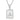 Simple Square Shell Letter Pendant Stainless Steel Necklace