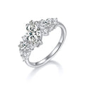 Jewelry wholesale Wholesale Moissanite D/VVS1 Marquise Cut Floral Cluster Engagement Ring – 18K White Gold Vermeil on 925 Silver, GRA Certified