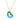 High Quality Jewelry Green&Blue Oil Drip Heart Pendant Necklaces