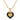 Hot Sale Jewelry Black Ceramic Glaze Zircon Heart Pendant Necklaces