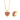 Hot Copper Pink White Zircon Heart Pendant Necklace Ring Jewelry Set