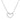 New Arrival Concise Line Heart Pendant Round Snake Chain Necklace