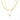 Dainty Double Layer Flat Snake Chain Heart Zircon Pendant Necklaces