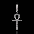 Wholesale Ankh Key Cross Cubic Zirconia Hip Hop Earrings