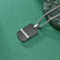 Wholesale Hexagon Screw Carbon Fiber Hip Hop 304 Stainless Steel Necklace – Waterproof