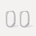 Jewelry wholesale Oval Hoop Earrings Stainless Steel 18K Gold Plated Minimalist Wholesale Jewelry