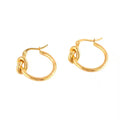Jewelry wholesale Knotted Hoop Earrings Stainless Steel 18K Gold Plated Minimalist Wholesale Jewelry