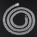 Jewelry wholesale Wholesale 8mm Single Row Cuban Link Cubic Zirconia Jewelry Set HipHop Cuban Bracelet and Necklace, Chain 7in-24in