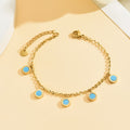 Wholesale Roman Numeral Colorful Trendy 304 Stainless Steel Bracelet-18K Gold Planted, Waterproof