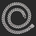 Jewelry wholesale Wholesale Cubic Zirconia Hip Hop Diamond Cuban Chain Necklace 16in,18in,20in,24in,Waterproof