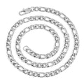 Jewelry wholesale Wholesale 3mm-6mm Classic 304 Stainless Steel Figaro Chain Necklace NK Chain 16in,18in,20in,22in,24in,26in Waterproof