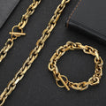 Jewelry wholesale Wholesale OT Clasp Chunky Link Chain Hip Hop 304 Stainless Steel Bracelet 18K Gold Plated 7in, 7.5in,8in,8.5in,9in Waterproof