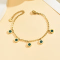 Wholesale Roman Numeral Colorful Trendy 304 Stainless Steel Bracelet-18K Gold Planted, Waterproof