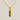 18k Gold Monogrammed Textured Pendant Necklace