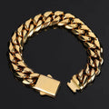 Wholesale Spring Clasp Cuban Link HipHop Cuban Bracelet, Chain 7in-9in