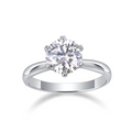 Jewelry wholesale Wholesale Moissanite D/VVS1 5CT Round Cut Six-Prong Solitaire Engagement Ring – 925 Sterling Silver with 18K White Gold Vermeil, GRA Certified – Timeless Classic