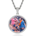 Jewelry wholesale Wholesale Cubic Zircon Hip Hop Photo Pendant Necklace,Chain 24in, Waterproof