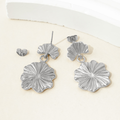 Jewelry wholesale Wholesale Ginkgo Fan Retro 304 Stainless Steel Drop Earrings, Waterproof