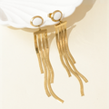 Jewelry wholesale Wholesale Tassel Trendy 304 Stainless Steel Drop Earrings, Waterproof