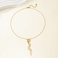 Jewelry wholesale Wholesale Layered Butterfly Tassel Elegant 304 Stainless Steel Pendant Necklace – 14K Gold Plated, Chain 16.14in + 1.97in, Waterproof
