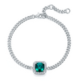 Jewelry wholesale Green Lab Gemstone Bracelet – Vintage Cut, 18K on S925 Silver