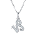 Jewelry wholesale Wholesale Moissanite 0.15 CT D/VVS1 Capricorn Necklace — Zodiac Symbol Pendant, 18 K White-Gold Vermeil (2.5 µm) on S925 Silver, 45 cm Chain Included, GRA Certified