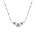 Jewelry wholesale 0.50 CTW · D/VVS1 Round Moissanite Three-Stone Chevron Necklace — 18 K Yellow- or White-Gold Vermeil on 925 Silver, 40 + 5 cm
