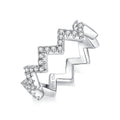 Jewelry wholesale Wholesale Moissanite Round-Cut Zigzag Stackable Band Ring – 925 Sterling Silver with White Gold Finish, Stylish & Chic