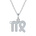 Jewelry wholesale Wholesale Moissanite 0.20 CT · D/VVS1 Virgo Necklace — Zodiac Symbol Pendant, 18 K White-Gold Vermeil (2.5 µm) on S925 Silver, 45 cm Chain Included, GRA Certified