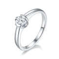 Jewelry wholesale Wholesale Moissanite D/VVS1 Oval Cut Bezel-Set Solitaire Engagement Ring – 18K White Gold Vermeil on 925 Silver, GRA Certified