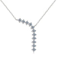 Jewelry wholesale 1.10 CTW · D/VVS1 Moissanite Y-Drop Necklace — Graduated Prong Cascade, 18 K Yellow or White-Gold Vermeil on 925 Silver, Adjustable to 52 cm