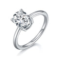 Jewelry wholesale Wholesale Moissanite D/VVS1 Oval Cut four-Prong Solitaire Engagement Ring – 18K White Gold Vermeil on 925 Silver, GRA Certified