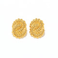 Jewelry wholesale Wholesale Chunky Twist Elegant 304 Stainless Steel Stud Earrings-18K Gold Plated, Waterproof