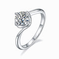 Jewelry wholesale Wholesale Moissanite 1CT D/VVS1 Round Cut Four-Prong Solitaire Engagement Ring – 18K White Gold Vermeil on 925 Silver, GRA Certified