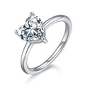 Jewelry wholesale Wholesale Moissanite D/VVS1 Heart Cut Three-Prong Solitaire Engagement Ring – 18K White Gold Vermeil on 925 Silver, GRA Certified