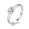 Jewelry wholesale Wholesale Moissanite D/VVS1 Trillion Cut Bezel-Set Solitaire Engagement Ring – 18K White Gold Vermeil on 925 Silver, GRA Certified