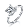 Jewelry wholesale Wholesale Moissanite D/VVS1 Radiant Cut four-Prong Solitaire Engagement Ring – 18K White Gold Vermeil on 925 Silver, GRA Certified