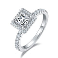 Jewelry wholesale Wholesale Moissanite D/VVS1 Asscher Cut Four-Prong Vintage Pavé Engagement Ring – 18K White Gold Vermeil on 925 Silver, GRA Certified